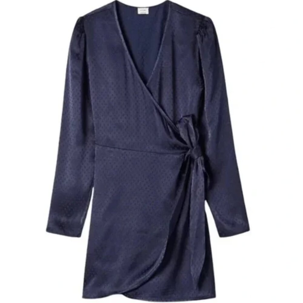 Aritzia Wilfred Callie Wrap Dress, Size Small, Indigo/Navy